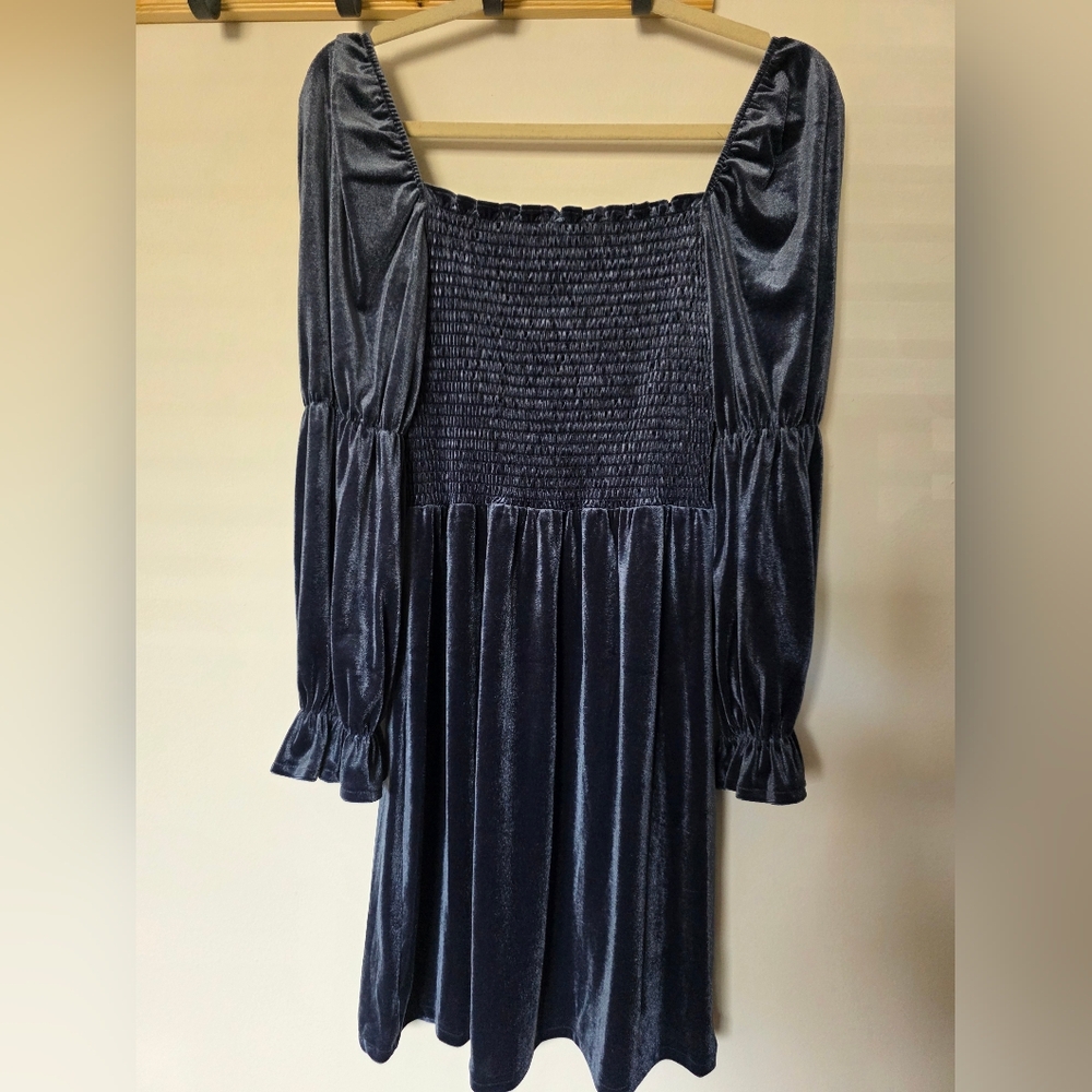 Black Tape_ Womens Velvet Mini Fit & Flare Dress Sz Small‎ - Picture 2 of 5